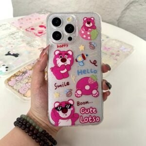 Case Transparan Glitter Printing Casing Handphone Bening Glitter Softcase