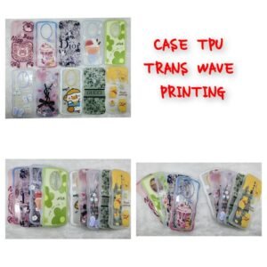Case TPU Transparan Wave Printing Casing Handphone Softcase