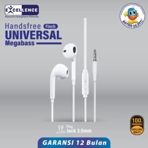 Handsfree Headset Earphone Excellence Finch Universal MegaBass Bass Laptop Earphones  Headphone  Peredam  Headphones