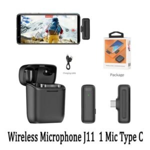 Microphone Wireless Clip On USB C J11 Mikrofon Tanpa Kabel