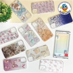 Case Glitter Printing Ring Mata Casing Handphone Glitter Camera Protector berbentuk Cincin