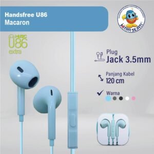 Handsfree Macaron U86 Jack 3.5mm