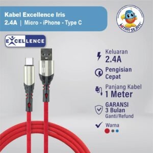 Kabel Data Excellence Iris For Android Micro USB/Type-C/iPhone