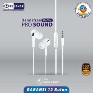 EXCELLENCE PUFFIN Headset Handsfree Earphone Stereo Jack 3.5mm