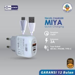 EXCELLENCE Travel Charger Miya Fast Charging 20W PD+QC3.0 Handphone