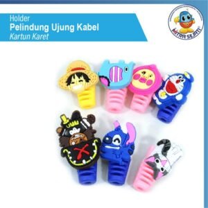 Pelindung Ujung Kabel Kartun Karet Cord Holder