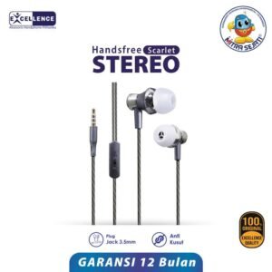 EXCELLENCE SCARLET Handsfree Earphone Headset Stereo Telepon Earbuds Earphones  Headphones  Headphone