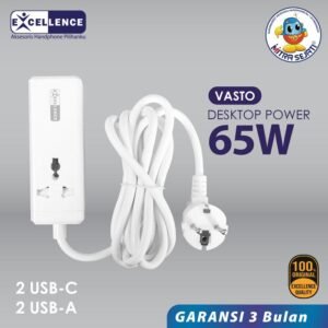 EXCELLENCE Travel Charger USB Socket vasto 65w